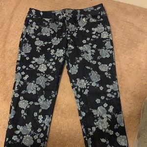 flower print jeans